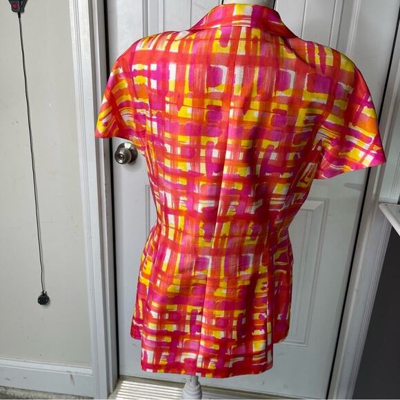 vintage 80s Teri Jon by Rickie Freeman silk 2 piece skirt suit size 12 summer - Picture 2 of 7